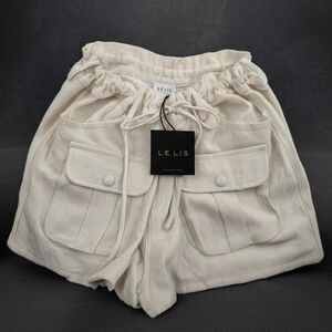 Le Lis Collection NWT White/Cream Linen Shorts | Coastal Chic
